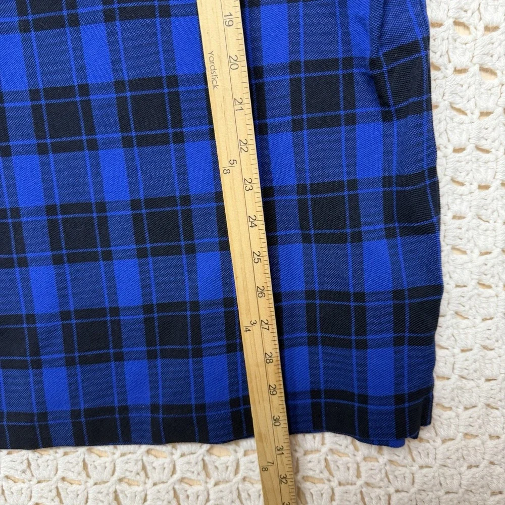 Polo Ralph Lauren Shirt Men's Sz 2XLT Tall Blue/Black Plaid Polo Shirt Short